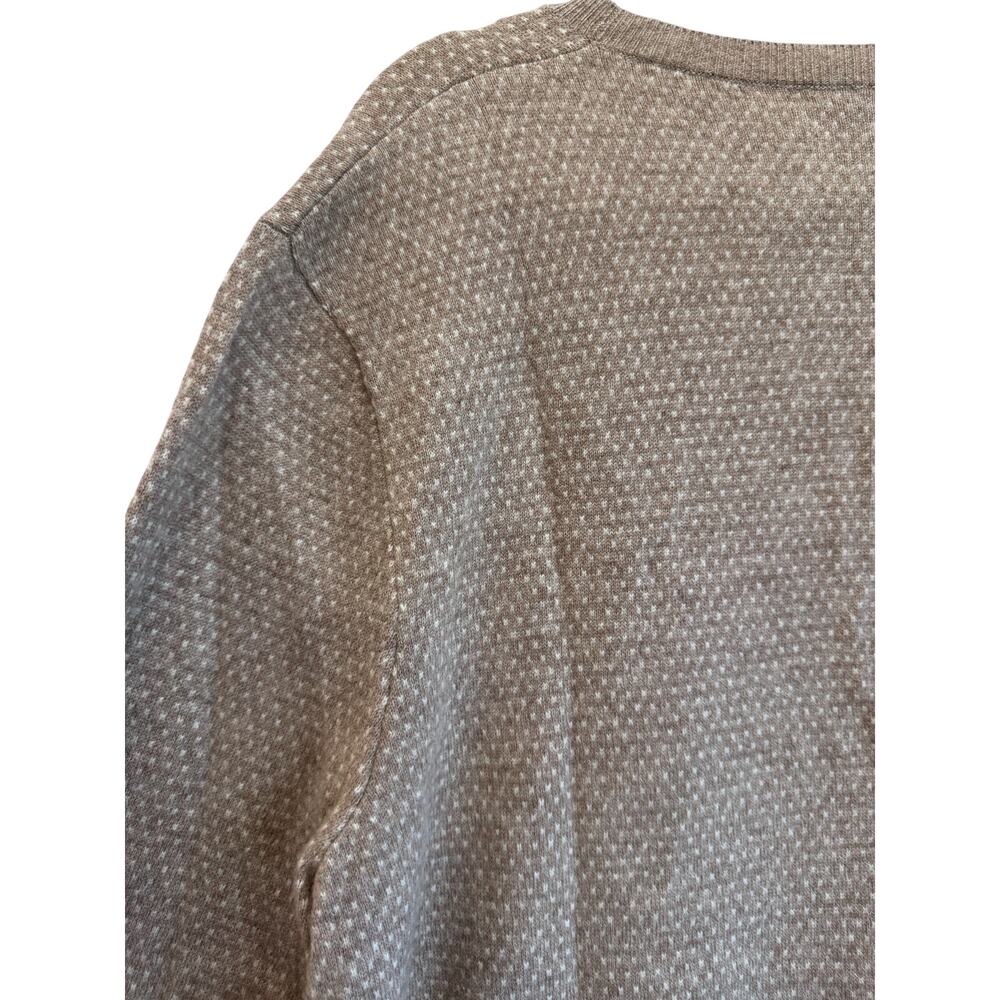 K+J Wool Cashmere Blend Knit Crewneck Sweater Brown Neutral office wear XXL - Picture 4 of 6